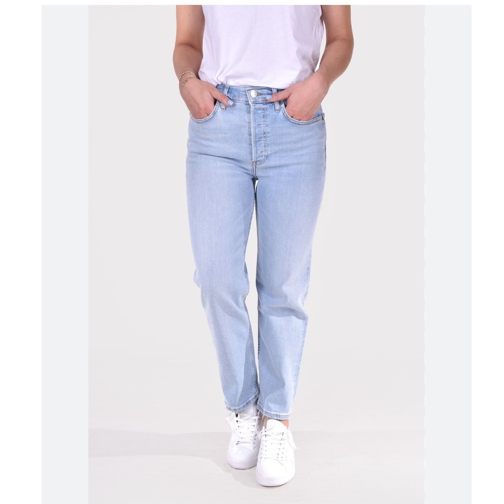 RE/DONE 70s Stove Pipe High Rise Jeans 163-3WSTV27/A blue - Picture 1 of 5